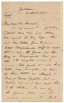 Charles George Gordon Autograph Letter Signed -- Gordon Writes About Learning of David Livingstone's Death -- ''...Livingstone is dead...''