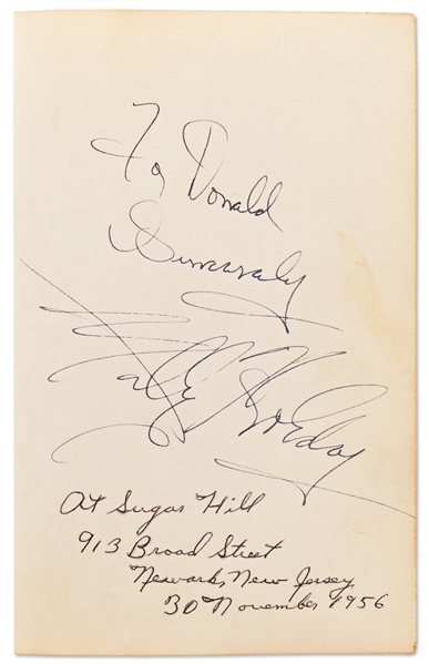 Billie Holiday Signed First Edition of Her Autobiography ''Lady Sings the Blues''