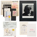 Fantastic Charles Bukowski Archive Including Signed First Editions, Original Art, Check Signed, Photo Signed & Letters Signed -- From the Estate of Bukowskis Close Friend & Pallbearer, Woody Copland