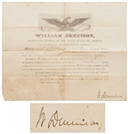 William Dennison, Jr. Document Signed as Postmaster General