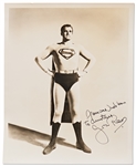 George Reeves Signed Photo as Superman -- From the Estate of Famed Martial Artist Bruce Tegner, Reeves Writes, From one Judo man to another