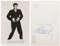 Elvis Presley Signed Postcard -- With Epperson COA