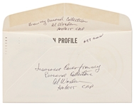 Apollo 15 Crew-Signed NASA Insurance Cover -- From Al Worden's Personal Collection, and Also With His Signed COA