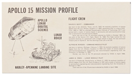 Apollo 15 Crew-Signed NASA Insurance Cover -- From Al Worden's Personal Collection, and Also With His Signed COA