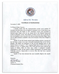 Apollo 15 Crew-Signed NASA Insurance Cover -- From Al Worden's Personal Collection, and Also With His Signed COA