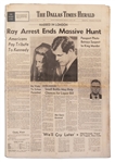 Martin Luther King & Robert Kennedy Assassination Newspaper -- Arrest of Kings Assassin & Kennedys Funeral