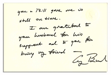 George H.W. Bush Custom-Made Watch With a Handwritten Letter by Bush Attesting to its Authenticity -- Watch Has Gold ''George Bush'' Lettering