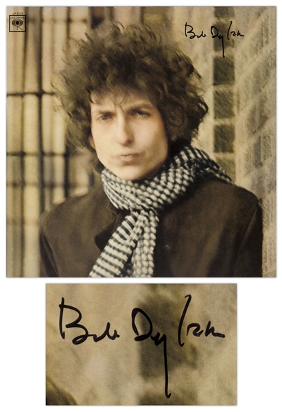 Bob Dylan Signed Double Album Blonde on Blonde -- With a COA From Dylans Manager, Jeff Rosen