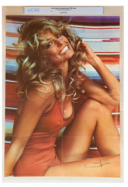Farrah Fawcetts The Poster That Defined a Decade -- Likely a First Edition & From the Personal Collection of Farrah, as Authenticated by CAG