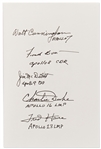 ''From the Earth to the Moon & Around the Moon'' Limited Edition Novel Signed by Five Apollo Astronauts: Walt Cunningham, Frank Borman, James McDivitt, Charlie Duke & Fred Haise