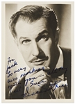 Vincent Price Signed Photo