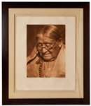 Edward Sheriff Curtis Original Large Photogravure Plate of Henry - Wichita -- From The North American Indian