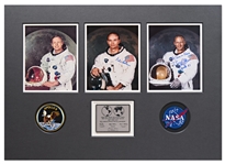 Stunning Display of the Apollo 11 Crew Signed Photos in Their White Spacesuits, Without Inscription -- With Zarelli COAs for Each Signed Photo