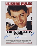 Ferris Buellers Day Off Cast-Signed Movie Poster -- With Beckett COA