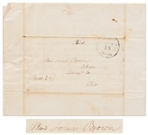 John Brown Autograph Letter Twice-Signed -- Rare Letter by the Abolitionist, Dated 1855 -- With University Archives COA