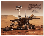 Apollo 16 Moonwalker Charlie Duke Signed 20'' x 16'' Photo of the Mars Rover -- ''The human spirit wants to go to Mars...It will be another small step for man and another giant leap for mankind!''