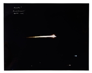 Frank Borman Signed 20'' x 16'' Photo During Apollo 8 Reentry