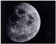 Frank Borman Signed 20'' x 16'' Photo of the Round Moon from Apollo 8