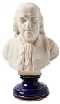 Benjamin Franklin Porcelain Bust Sculpture from the Famed Sevres Factory