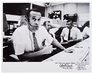 Charlie Duke and Fred Haise Signed 20 x 16 Photo of the Apollo 11 Mission Control -- Duke, the CAPCOM for Apollo 11, Writes WE COPY YOU DOWN EAGLE!
