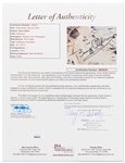 Buzz Aldrin Signed Apollo 11 Visor Photo Measuring 20'' x 16'' -- With JSA COA
