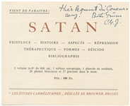 Carl Jung Signed Brochure on the Psychological Interpretation of Satan