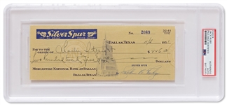 Jack Ruby Check Signed -- Encapsulated by PSA/DNA