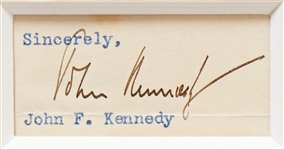 John F. Kennedy & Lee Harvey Oswald Signatures, Displayed with a Fabric Swatch from JFK's Limousine & Type III Photo of the Zapruder Film -- With University Archives & PSA/DNA COAs