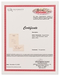 John F. Kennedy & Lee Harvey Oswald Signatures, Displayed with a Fabric Swatch from JFK's Limousine & Type III Photo of the Zapruder Film -- With University Archives & PSA/DNA COAs