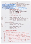 Fred Haise Signed Apollo 13 Mid-Course Correction Burn Notes -- With Additional Writing by Haise on the Significance of the Notes