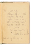 Helen Keller Signed Copy of Her Book, ''Let Us Have Faith'' -- Keller Writes: ''...Whose spirit vibrates to the light and the harmony that have kept my life sweet...''