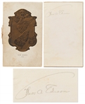 Thomas Edison Signed Booklet Extolling New Jersey