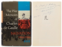 Charles de Gaulle Signed First Edition of The War Memoirs Of Charles De Gaulle: Salvation 1944-1946