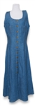 Selena Brand Denim Dress from 1996 -- Included in Selena Fashion Exhibit Ahora y Nunca Featured in Vogue Magazine