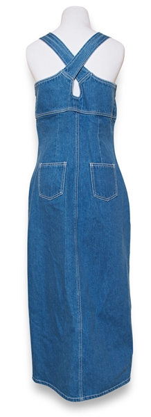 Selena Brand Denim Dress from 1996 -- Included in Selena Fashion Exhibit ''Ahora y Nunca'' Featured in ''Vogue'' Magazine