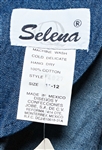 Selena Brand Denim & Gold Embroidered Dress from 1996 -- Included in Selena Fashion Exhibit ''Ahora y Nunca'' Featured in ''Vogue'' Magazine