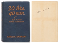 Amelia Earhart Signed Copy of 20 hrs. 40 min. -- Uninscribed