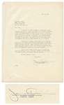 James Dean Letter Signed to His Agent Jane Deacy in 1955