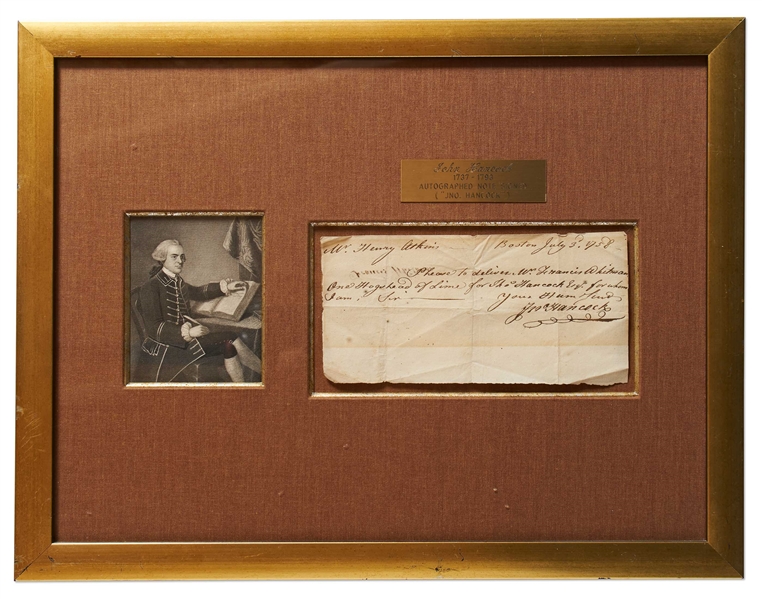 Early John Hancock Autograph Document Signed from 1758