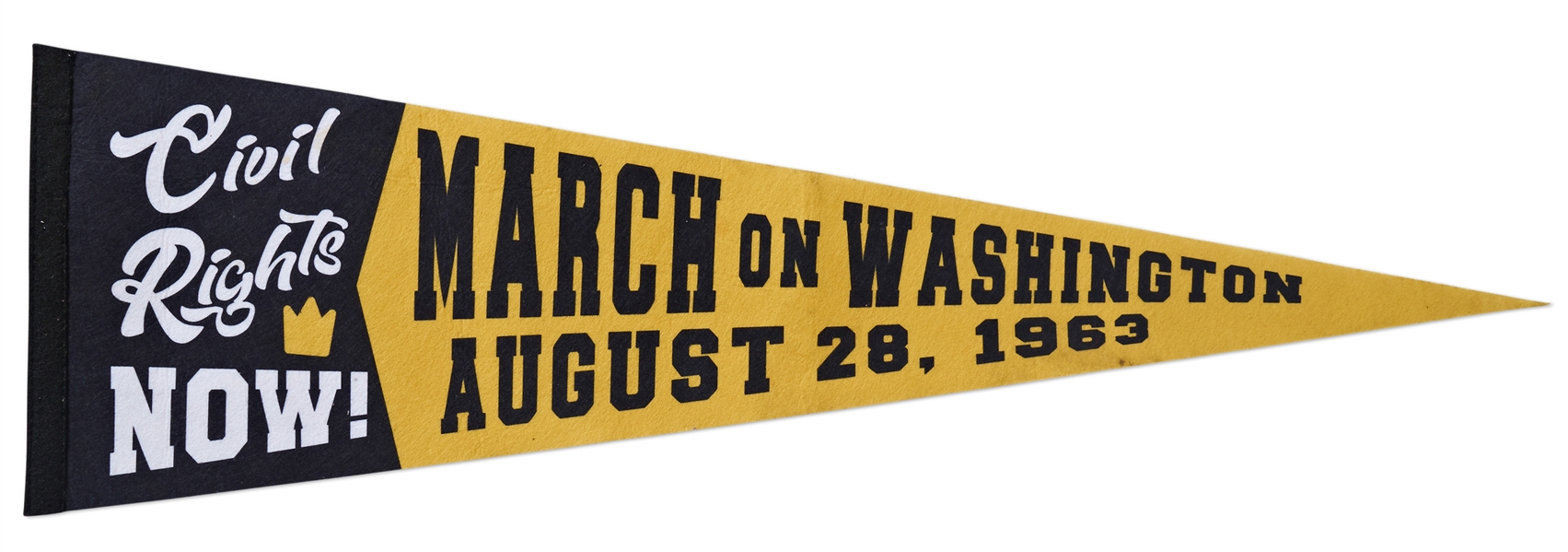 Original Pennant From the 1963 March on Washington for Jobs and Freedom