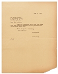 Jane Deacy Letter to Broadway Producer Gant Gaither, Promoting James Dean