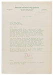Letter from Dick Clayton to Jane Deacy -- ...Now about Jimmy...He will probably move to the new house over the week end...