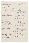 Note from Jane Deacy's Office Regarding Loans Paid Out to James Dean
