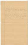 Jane Deacy's Extensive Handwritten Notes Regarding Her Renegotiated Deal with Warner Bros. for James Dean's Contract -- From April-May 1955 After Dean's Breakout Stardom in ''East of Eden''