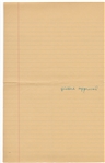 Jane Deacy's Extensive Handwritten Notes Regarding Her Renegotiated Deal with Warner Bros. for James Dean's Contract -- From April-May 1955 After Dean's Breakout Stardom in ''East of Eden''