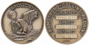 Apollo 11 Flown Robbins Medallion -- Serial #200 From the Personal Collection of Astronaut Story Musgrave and With His LOA