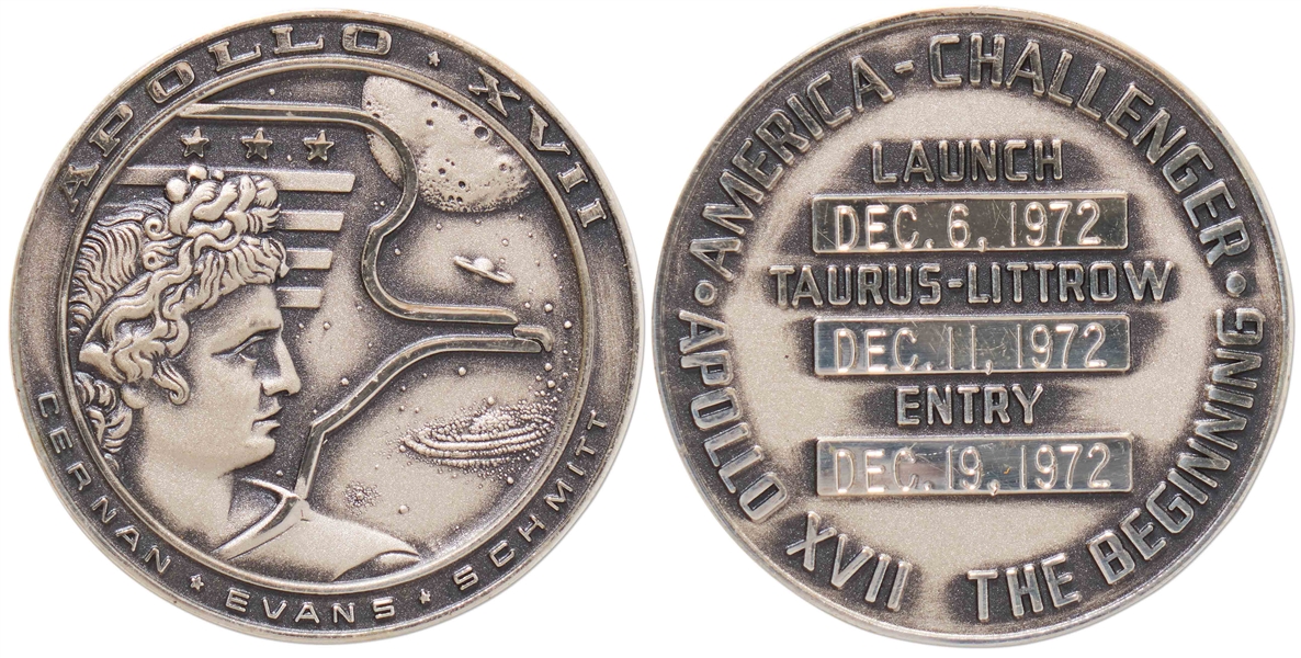 Apollo 17 Flown Robbins Medallion, Serial #30 -- The Scarcest Flown Robbins Medal With Only 80 Flown -- From the Personal Collection of Astronaut Story Musgrave and With His LOA