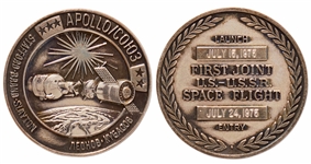 Flown Robbins Medallion from Apollo-Soyuz -- From the Personal Collection of Astronaut Story Musgrave and With His LOA