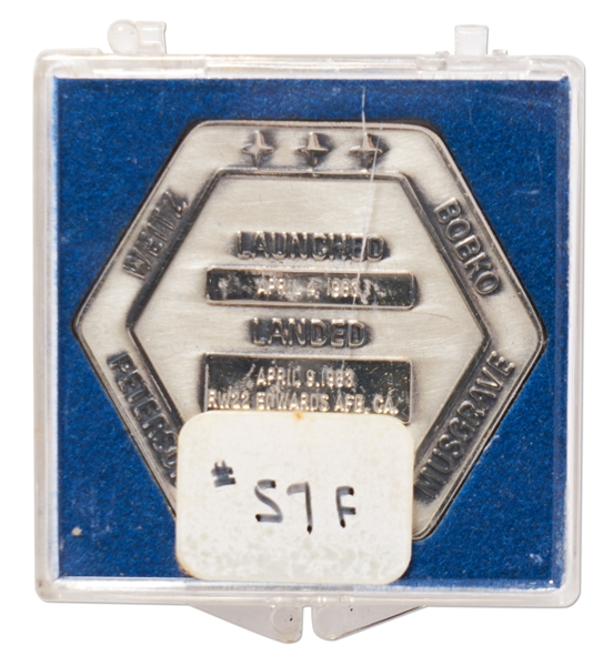 Flown Robbins Medallion from STS-6, the First Flight of Space Shuttle Challenger -- From the Personal Collection of STS-6 Astronaut Story Musgrave and With His LOA