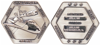 Flown Robbins Medallion from STS-6, the First Flight of Space Shuttle Challenger -- From the Personal Collection of STS-6 Astronaut Story Musgrave and With His LOA